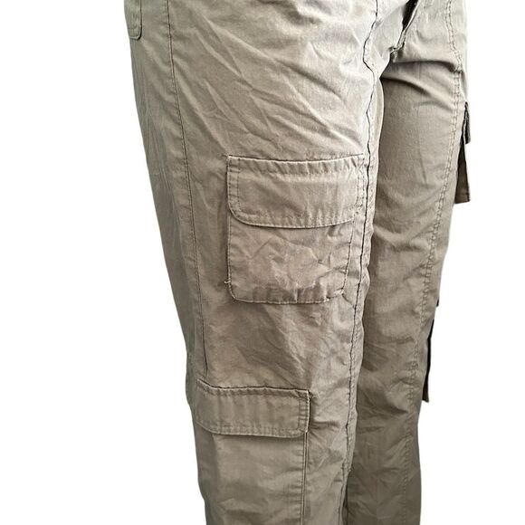 Faded Rose Essentials Multi Pocket Cargo Pants Olive Green Straight Leg Medium - Picture 2 of 6